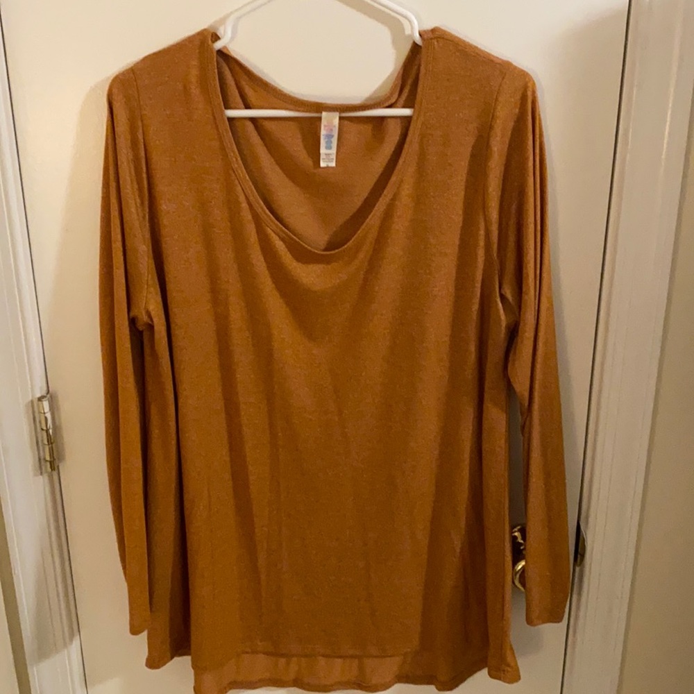 Lularoe XL mustard long sleeve tee.